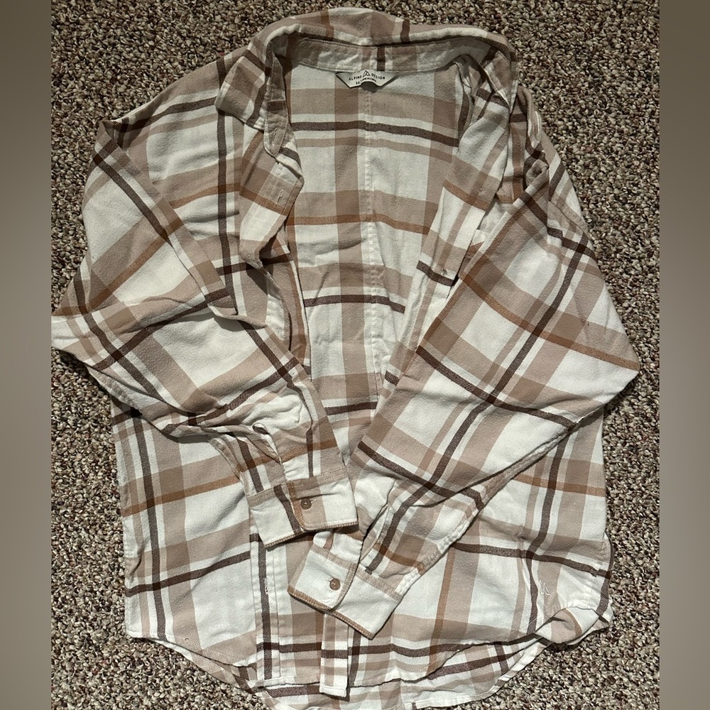 Alpine Brown and Cream Plaid Shirt